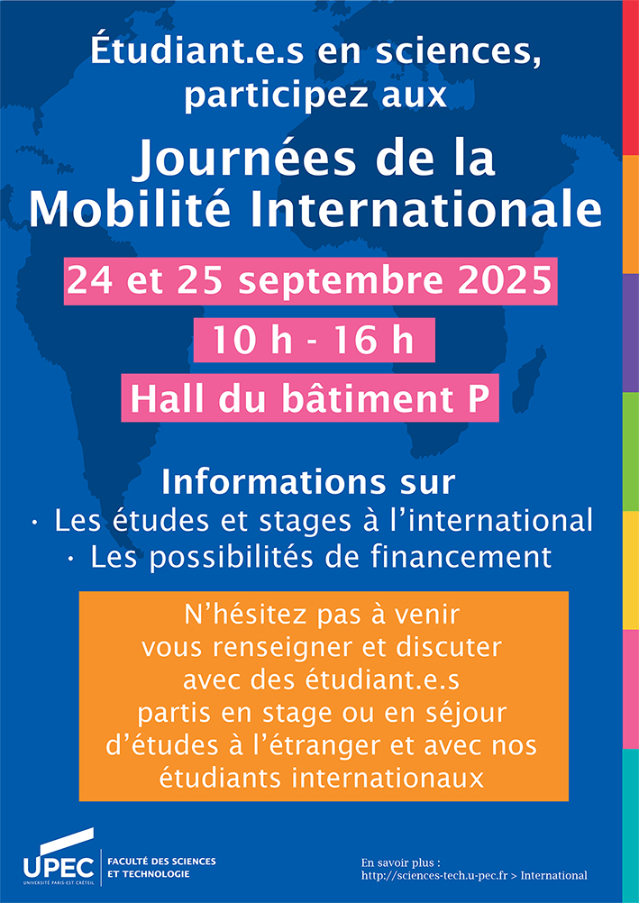 Journées de la mobilité internationales FST UPEC