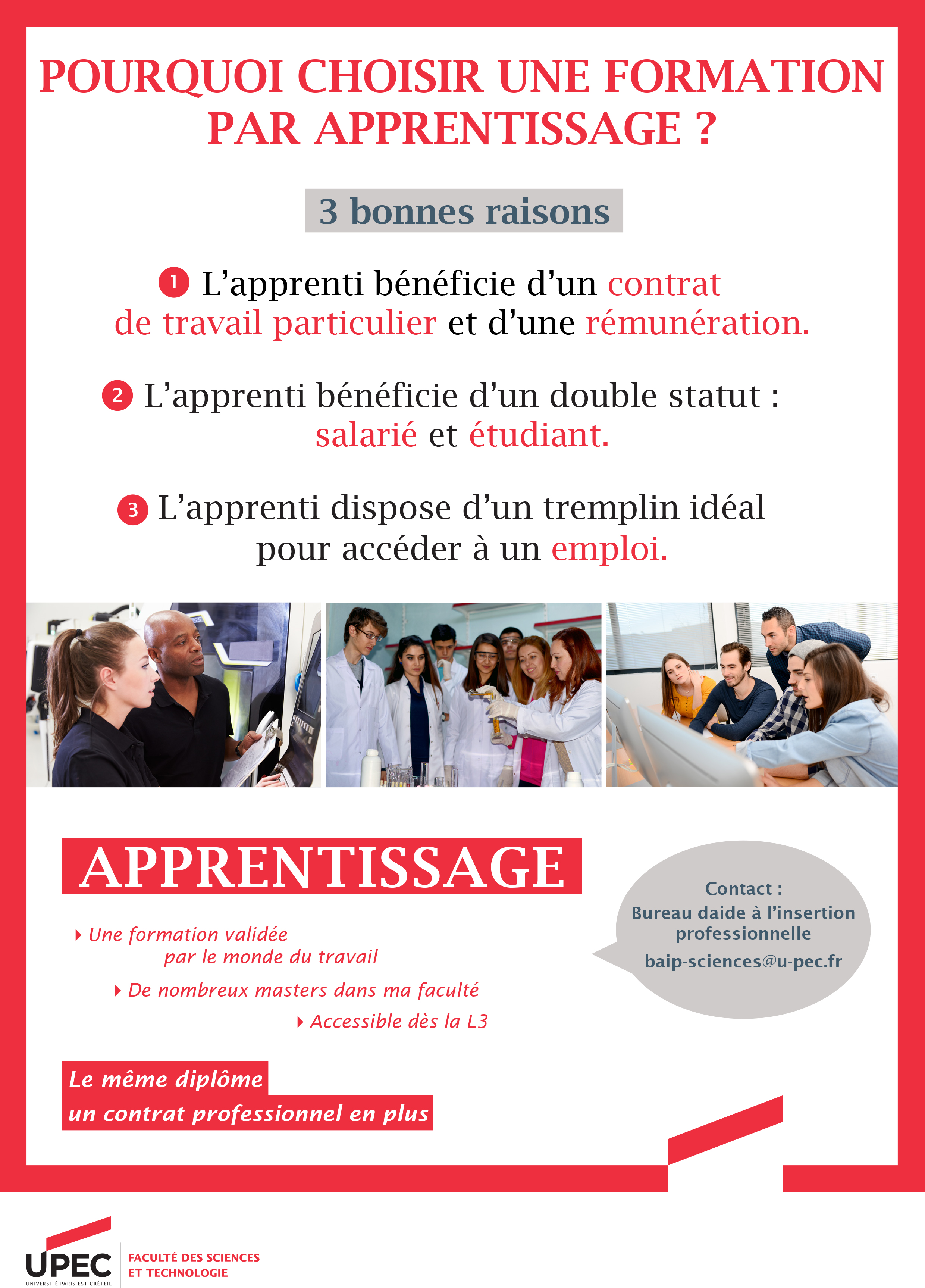 Affiche raisons apprentissage 2022