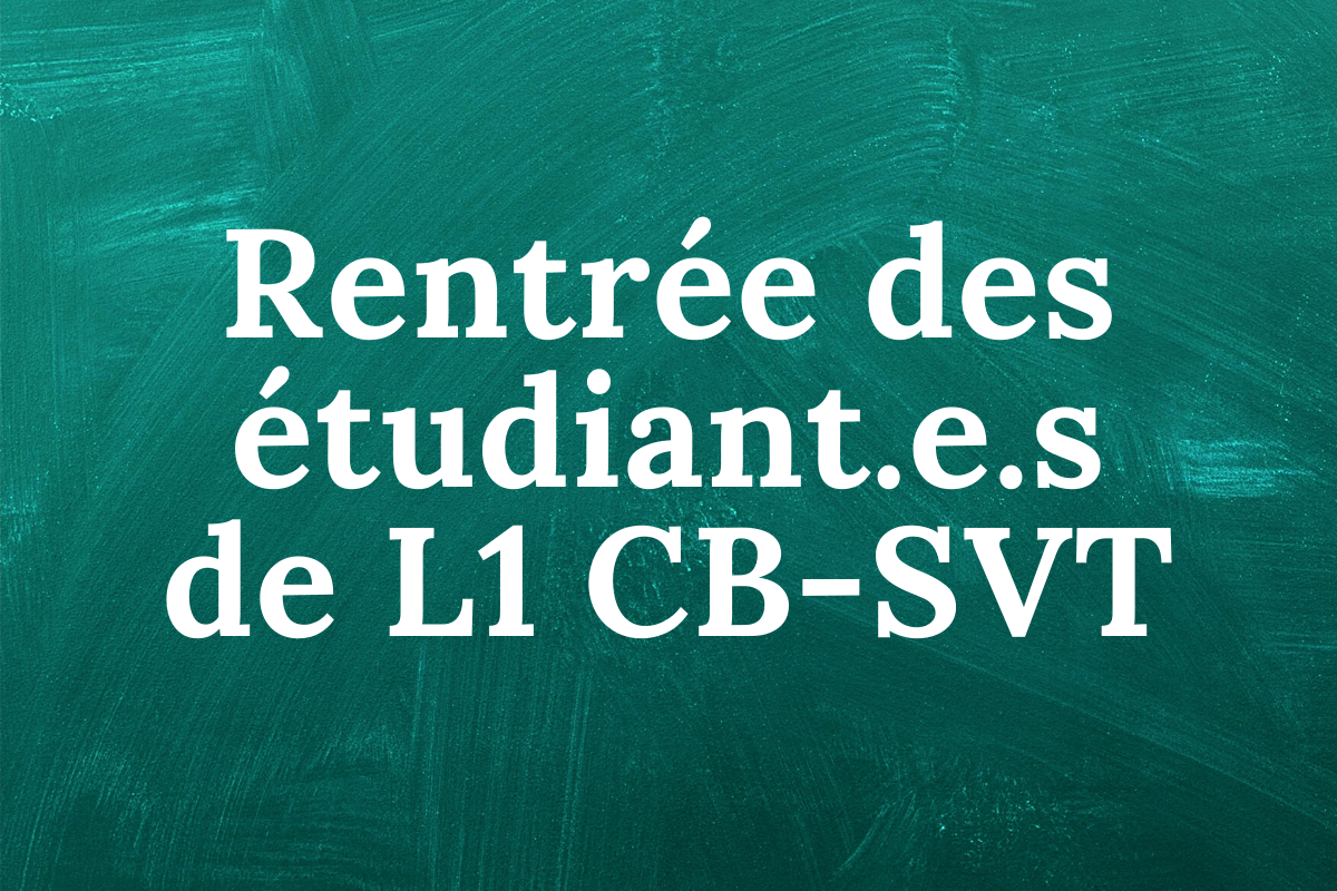 Visuel rentrée L1 CB-SVT